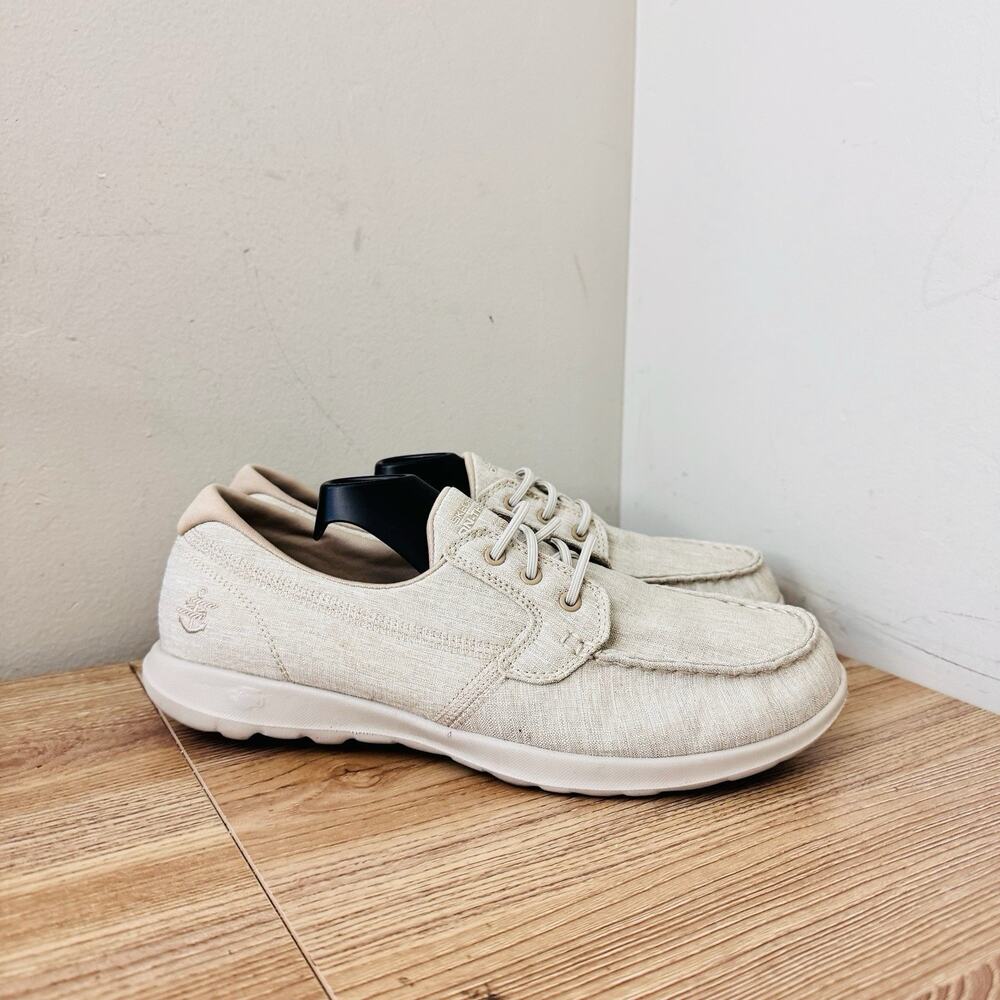 Skechers Women's GOwalk Lite - Isla boat shoes Beige Size 9 - Picture 5 of 11